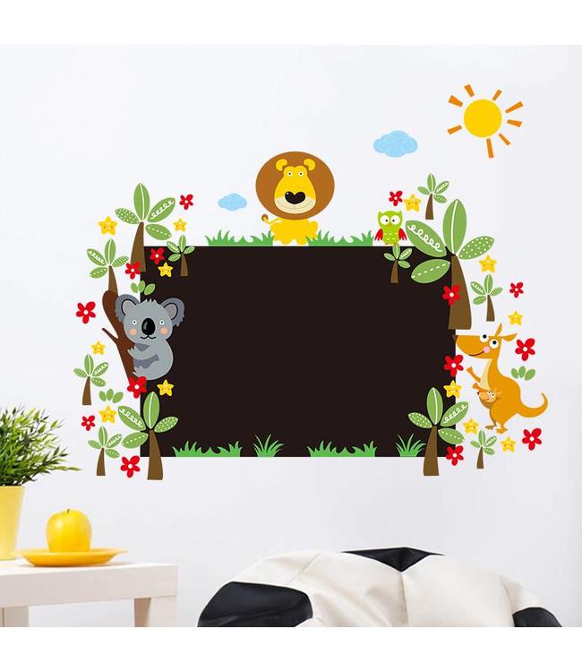 Muursticker krijtbord met dieren