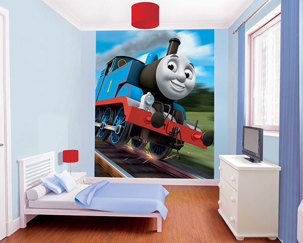 Op tijd grillen Conflict Fotobehang Thomas de trein XL - Muurstickers&zo