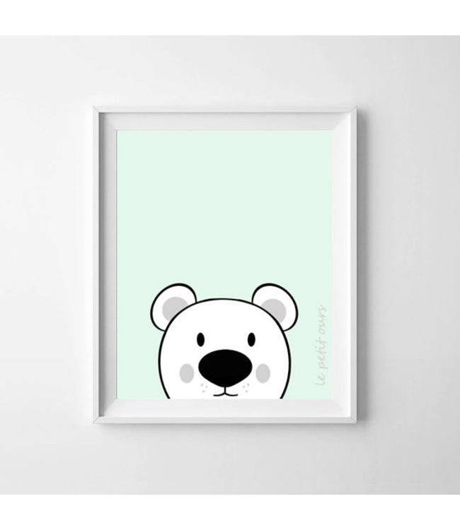 Kinderposter beertjes - decoratie kinderkamer - Muurstickers&zo