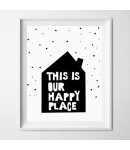 Kinderposter happy place A3