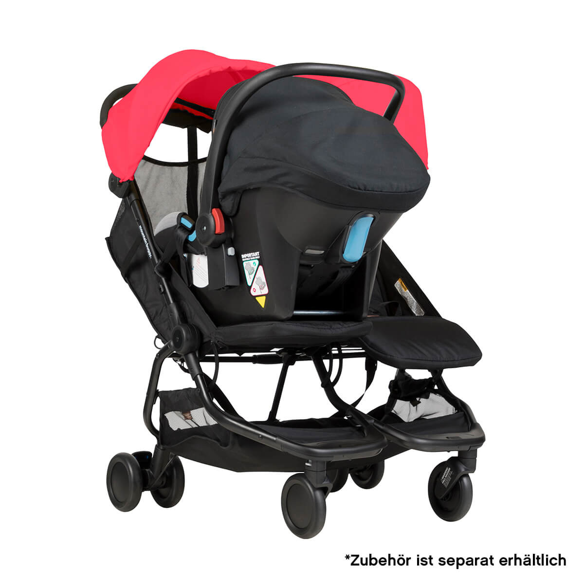 Mountain Buggy Mountainbuggy Nano Duo (Ruby) - Inklusive FREE Juno Carrier