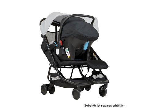 Mountain Buggy Mountainbuggy Nano Duo (Silver) - Inklusive FREE Juno Carrier