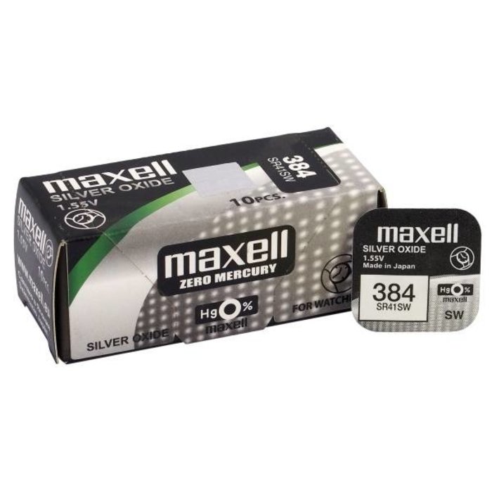 Maxell SR41SW horloge batterij 384 Maxell