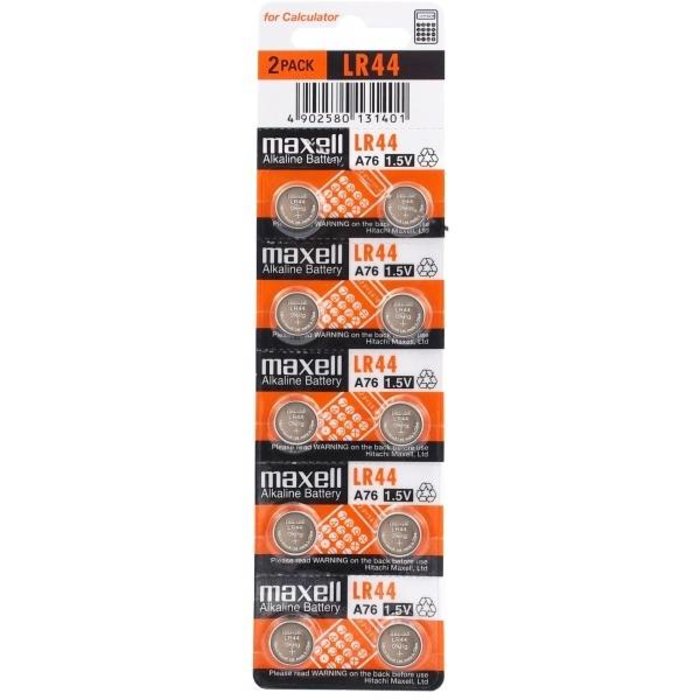 Maxell LR44 Alkaline batterijen 10 stuks AG13 Maxell