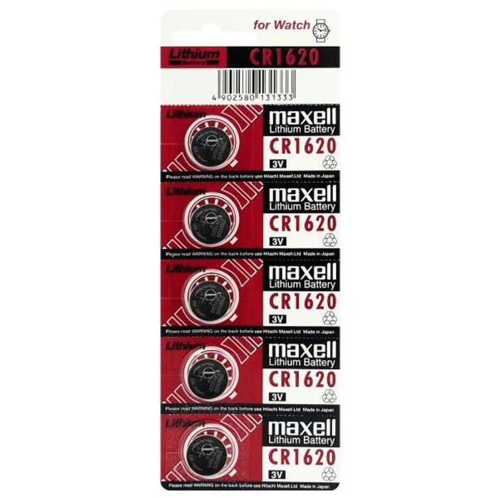 Maxell CR1620 Lithium Knoopcel 5 Stuks 3V
