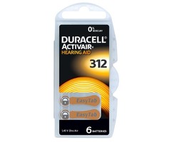 Duracell hoorbatterij 312 Bruin 6 stuks - Duracell