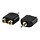 Stereo-Audio-Adapter 3.5 mm Male - 2x RCA Female Zwart