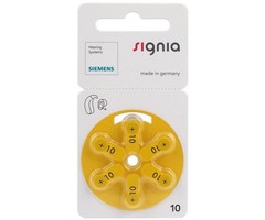 Siemens 10 hoortoestel batterijen PR70  - 10 - Geel