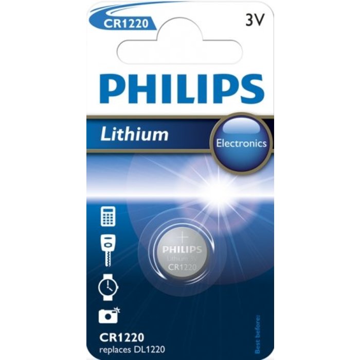 Philips CR1220 Lithium Knoopcel batterij Philips