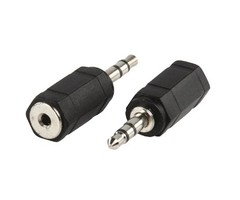Valueline Stereo-Audio-Adapter 3.5 mm Male - 2.5 mm Female Zwart