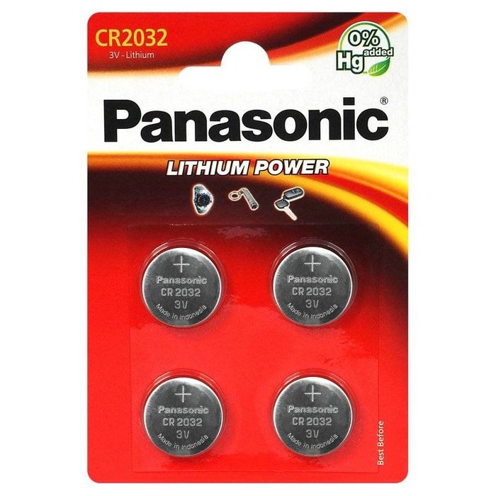 Panasonic CR2032 Lithium knoopcel 4 stuks Panasonic