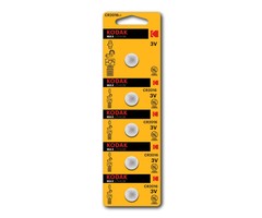 Kodak CR2016 Knoopcel Batterijen  Kodak 5 stuks