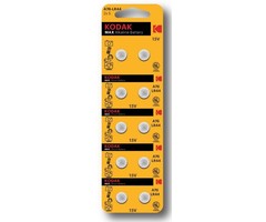 Kodak LR44 knoopcel batterijen 10 stuks AG13