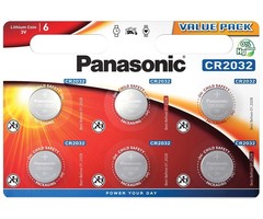 Panasonic 6 x CR2032 Lithium knoopcel batterijen