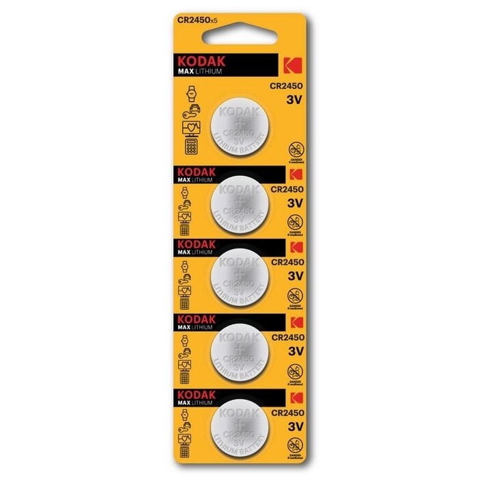 Kodak 5 x CR2450 Lithium knoopcel batterijen kodak