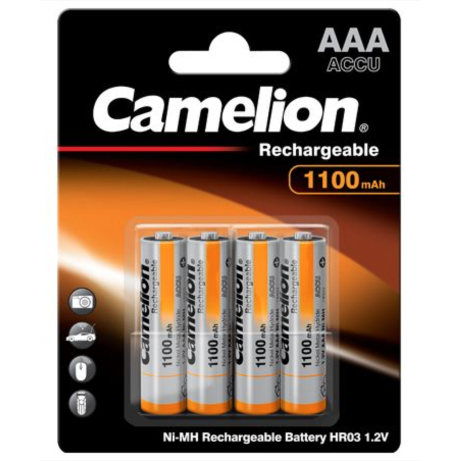 kromme hanger Binnen Oplaadbare AAA mini-penlite batterijen Camelion - Beterbatterij
