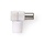 IEC (Coax) Connector | Gehoekt | Male | Vernikkeld | 75 Ohm | Schroef | Diameter kabelinvoer: 7.0 mm | Metaal / Polyvinylchloride (PVC) | Wit | 2 pcs | Polybag