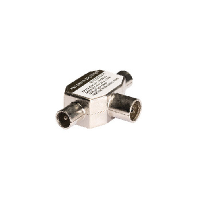 König Coax-Adapter 2x Coaxconnector Male (IEC) - Coax Female (IEC) Wit