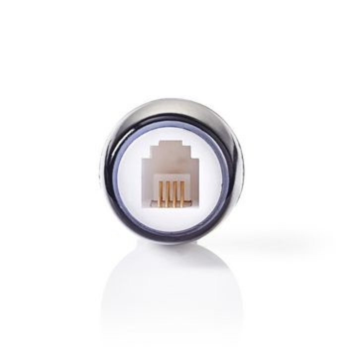 Nedis Anti-Twist Telecom-Adapter | RJ10 Male - RJ10 Female | Zwart