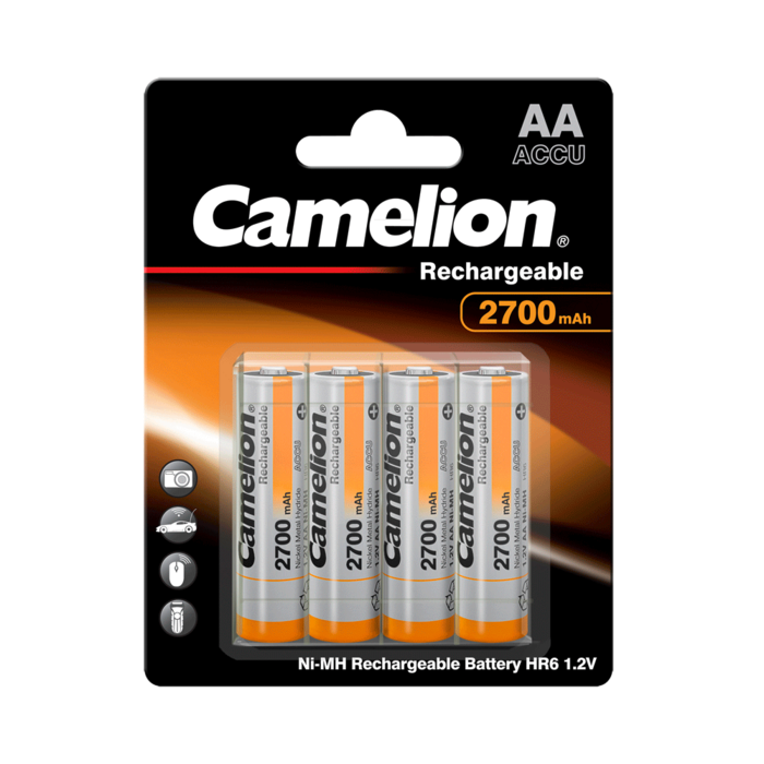 Camelion 4 x AA Oplaadbare Penlite 2700 mAh Camelion