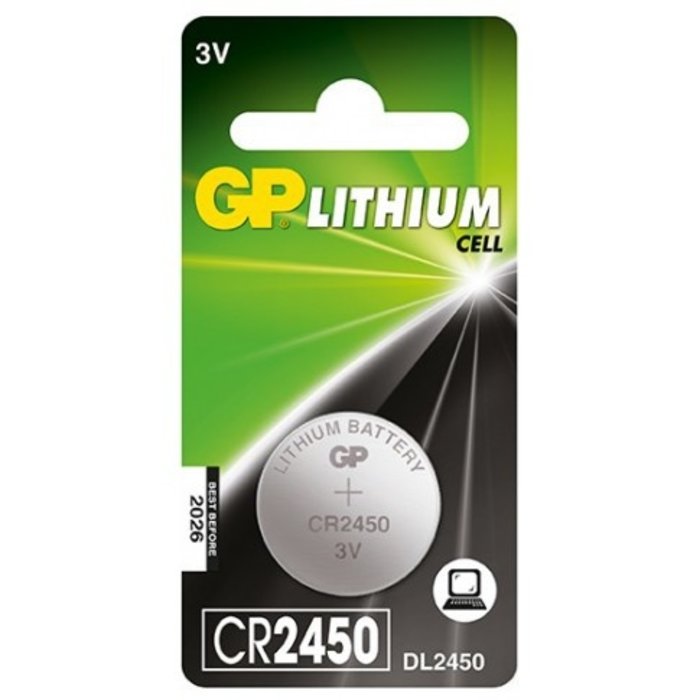 CR2450 Lithium knoopcel batterij 3V GP