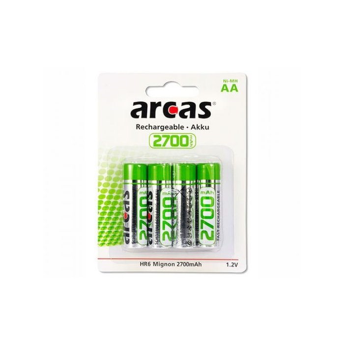 Arcas Oplaadbare Penlite AA 2700 mAh 4 stuks Arcas