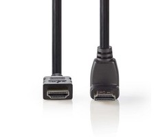 Nedis High Speed ​​HDMI™-Kabel met Ethernet | HDMI™ Connector | HDMI™ Connector | 4K@30Hz | 10.2 Gbps | 1.50 m | Rond | PVC | Zwart | Polybag