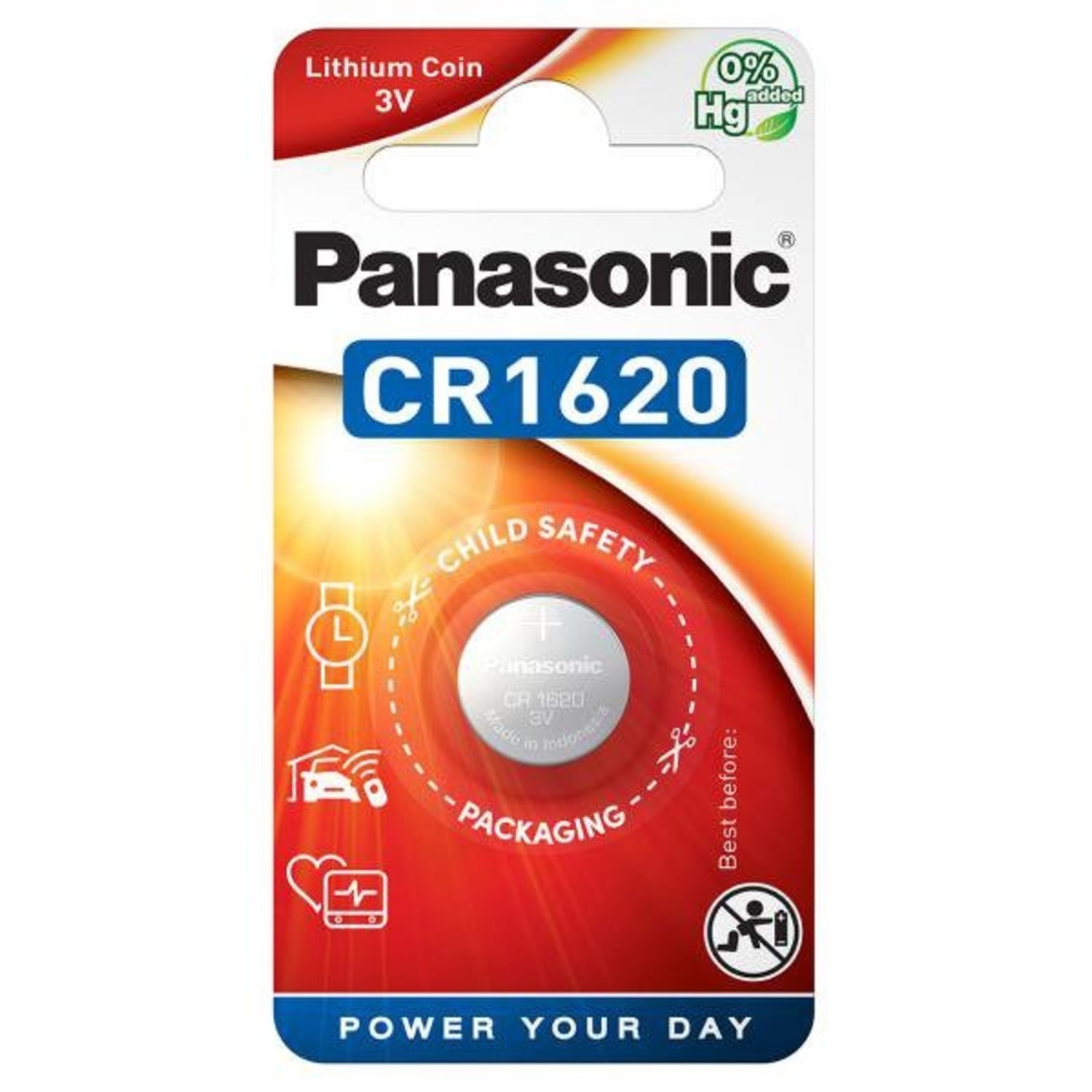 Twee graden reinigen sturen CR1620 Lithium Knoopcel batterij Panasonic - Beterbatterij