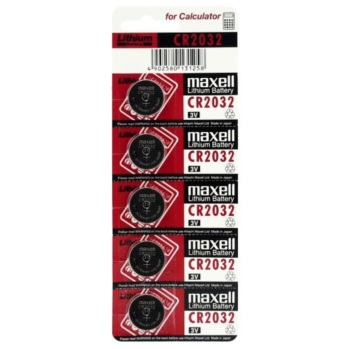 Maxell CR2032 Lithium knoopcel blister 5 stuks Maxell
