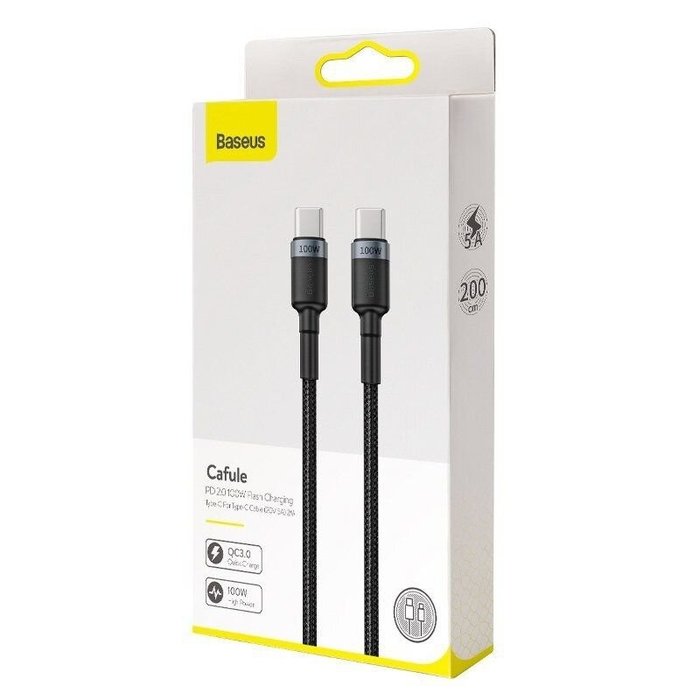 Baseus USB - C kabel -  100W - 5A - Quick charge 2 meter