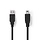 USB-Kabel | USB 2.0 | USB-A Male | USB Mini-B 5-Pins Male | 480 Mbps | 5.5 W | Vernikkeld | 2.00 m | Rond | PVC | Zwart | Label