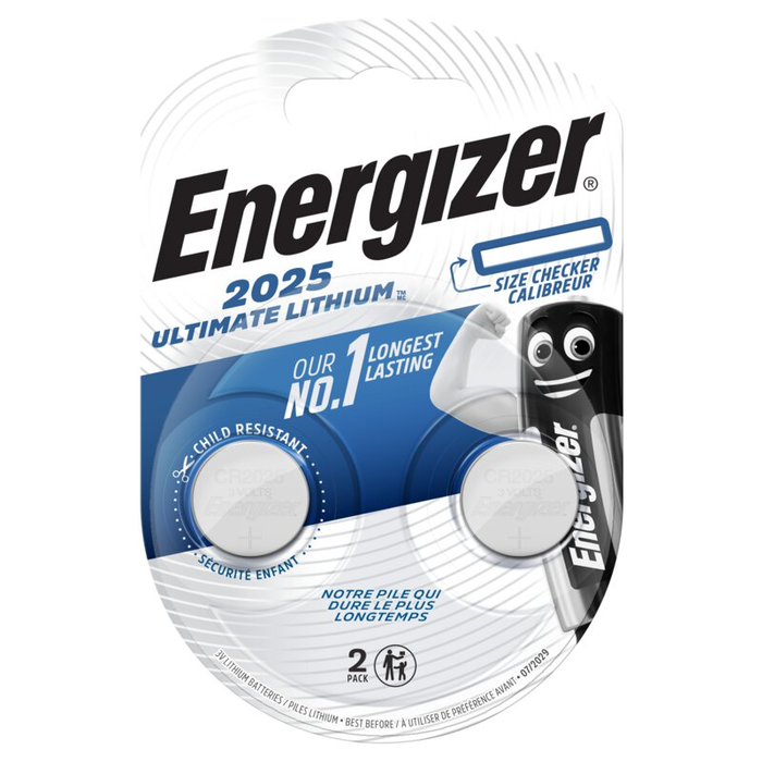 Energizer CR2025 Ultimate  lithium batterijen 2 stuks