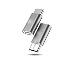 micro-USB naar USB-C adapter grijs