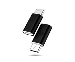 micro-USB naar USB-C adapter zwart