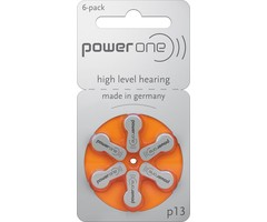 Power One 13 Hoorbatterijen Oranje - Blister 6 stuks