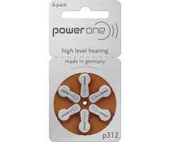 Power One 312 Hoorbatterijen Bruin - Blister 6 stuks