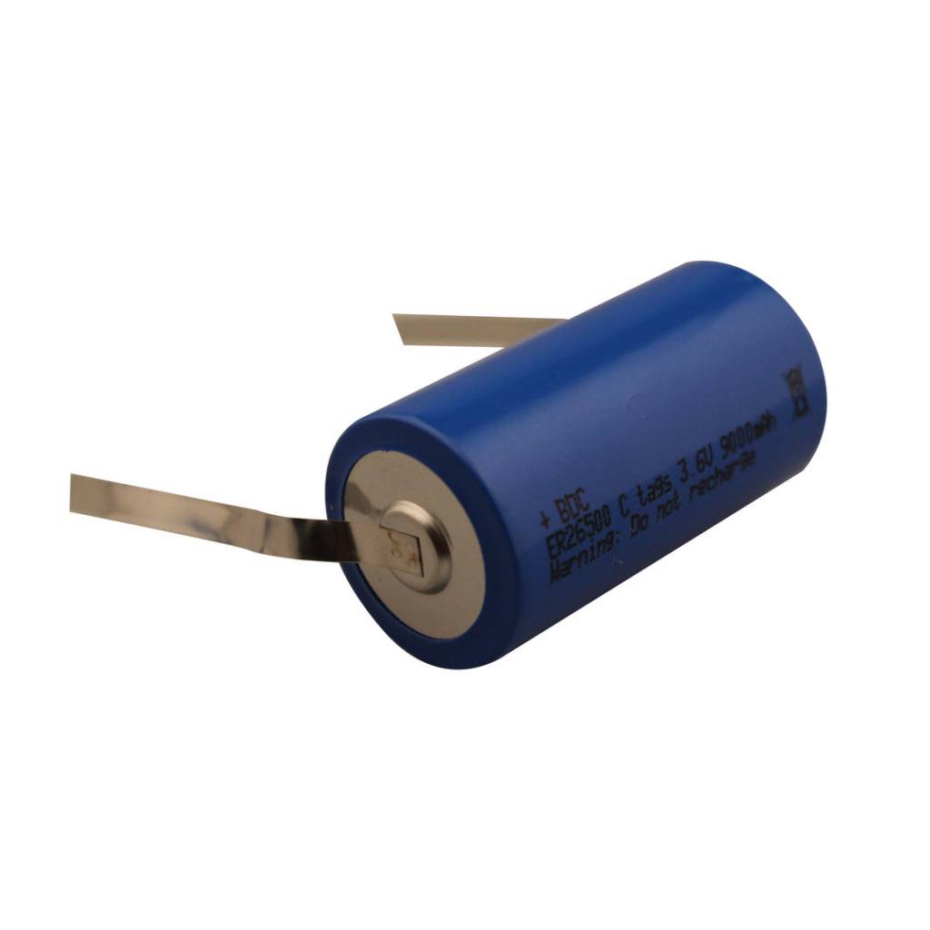 Lithium batterij Soldeerlip U-Tag 3.6 volt Beterbatterij