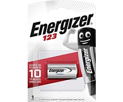Energizer Lithium CR123A Batterij 3V – 1500mAh – 10 Jaar Houdbaar – 1 stuk