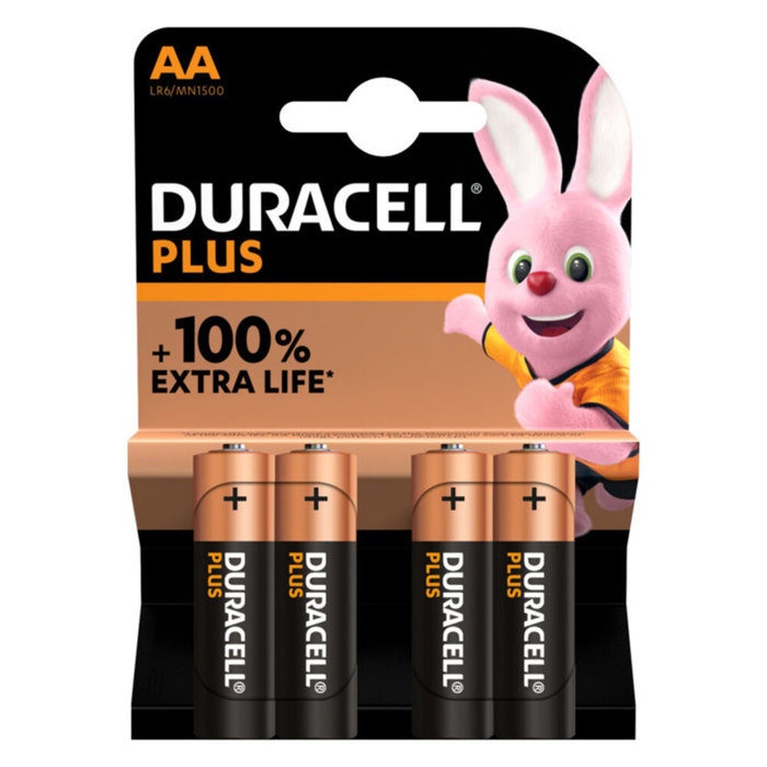 Duracell Duracell  Plus AA Penlite 100 % - 4 stuks