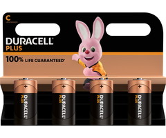 Duracell C cel Plus 100% Duracell batterijen 4 stuks
