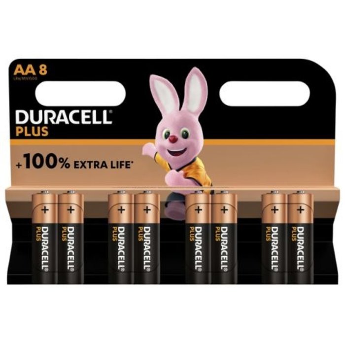 Duracell AA Penlite x 8 Plus Alkaline 100%  Duracell