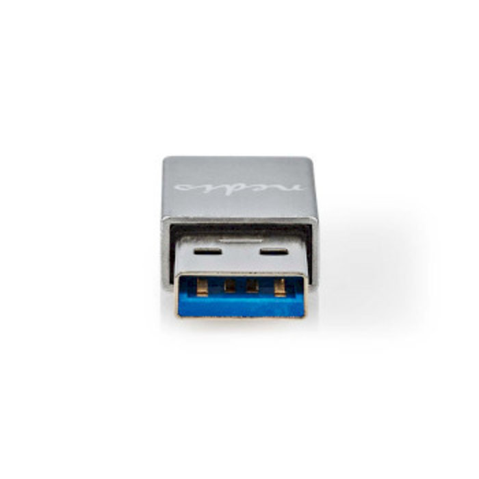 Nedis USB-Adapter | USB 3.2 Gen 1 | USB-A Male | USB Type-C™ Female | Vernikkeld | Zwart | Polybag