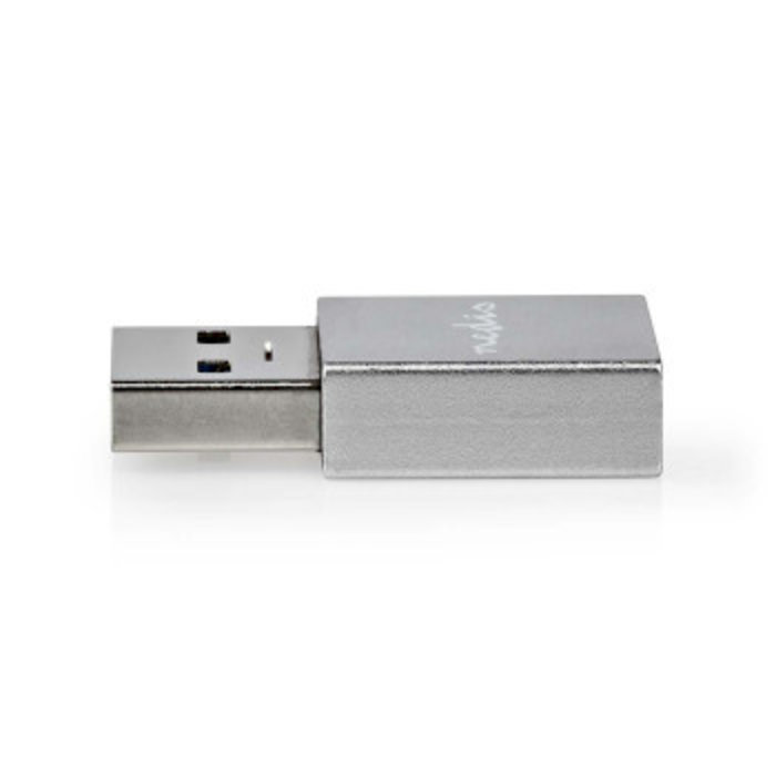 Nedis USB-Adapter | USB 3.2 Gen 1 | USB-A Male | USB Type-C™ Female | Vernikkeld | Zwart | Polybag