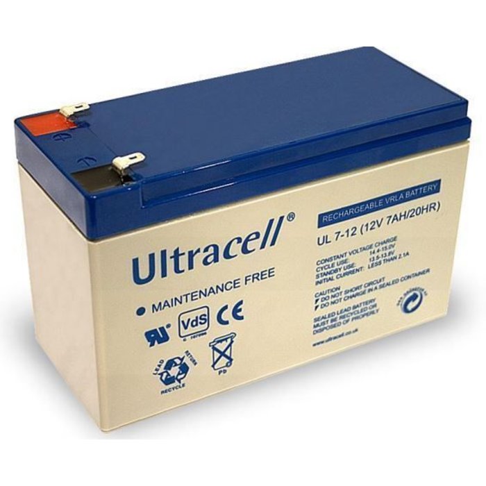 Ultracell 12V, 7 Ah Loodaccu UltraCell UL7-12