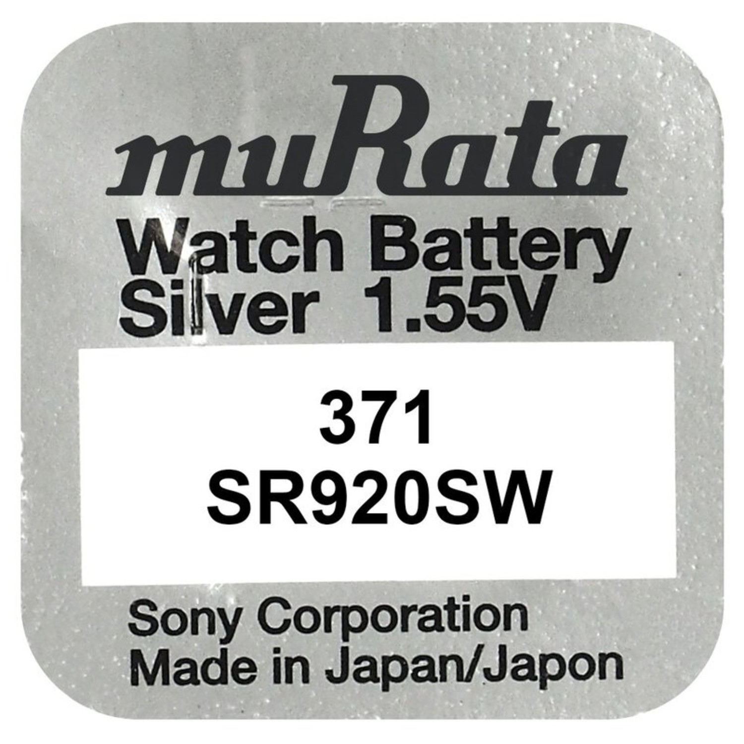 Vulkanisch roddel Gaan wandelen 371 Horloge batterij muRata SR 920 SW - los - Beterbatterij