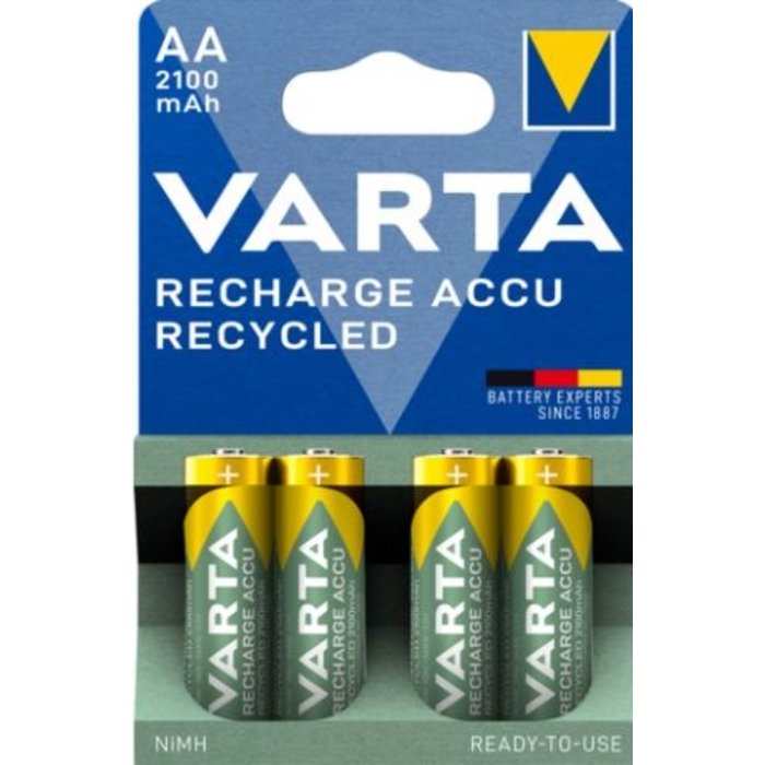 Varta AA oplaadbare batterijen 2100mah -4 stuks Varta Recycled