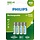 Philips NIMH AAA Micro Penlite 950 mAh, 4 stuks