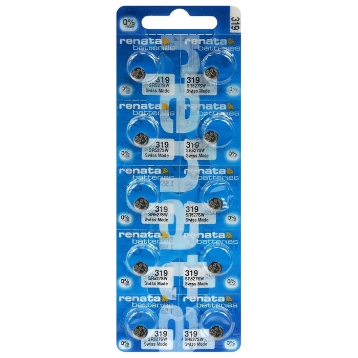 Renata 319 - SR527SW  Horloge batterij 10x