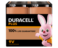 Duracell 9 Volt Plus alkaline 100% Duracell 4x