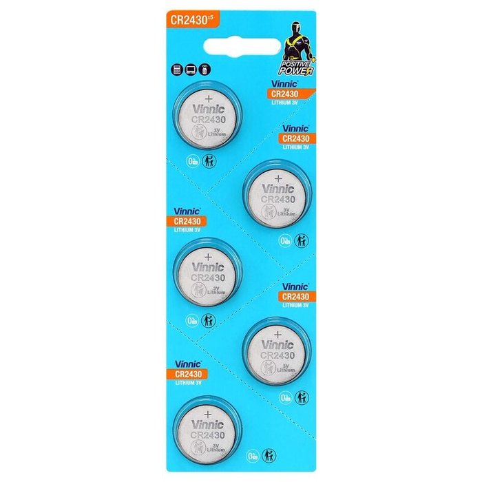 Vinnic CR2430 Knoopcel batterijen 5 stuks